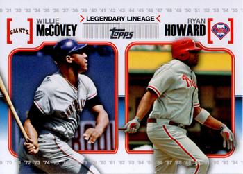 2010 Topps - Legendary Lineage #LL1 Willie McCovey / Ryan Howard Front