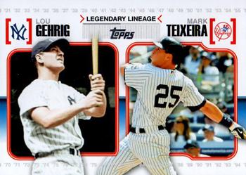 2010 Topps - Legendary Lineage #LL4 Lou Gehrig / Mark Teixeira Front
