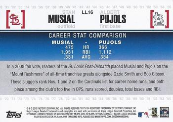 2010 Topps - Legendary Lineage #LL16 Stan Musial / Albert Pujols Back