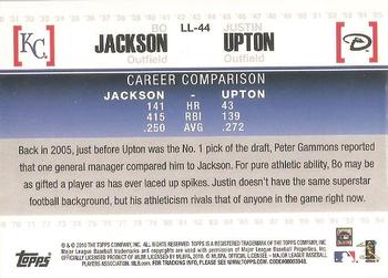 2010 Topps - Legendary Lineage #LL-44 Bo Jackson / Justin Upton Back
