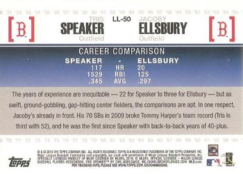 2010 Topps - Legendary Lineage #LL-50 Tris Speaker / Jacoby Ellsbury Back