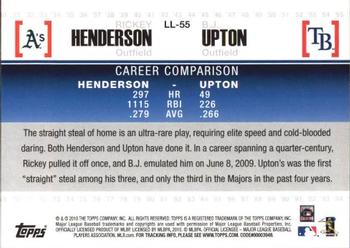 2010 Topps - Legendary Lineage #LL-55 Rickey Henderson / B.J. Upton Back