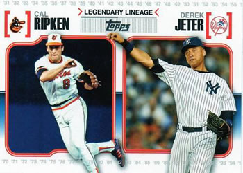 2010 Topps - Legendary Lineage #LL17 Cal Ripken Jr. / Derek Jeter Front