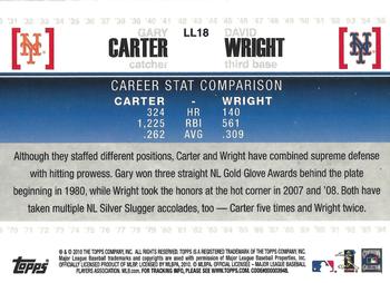 2010 Topps - Legendary Lineage #LL18 Gary Carter / David Wright Back