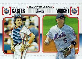 2010 Topps - Legendary Lineage #LL18 Gary Carter / David Wright Front