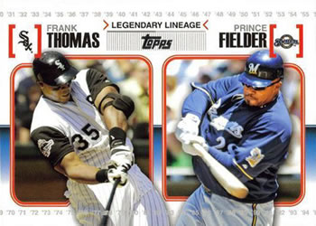 2010 Topps - Legendary Lineage #LL20 Frank Thomas / Prince Fielder Front