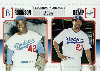 2010 Topps - Legendary Lineage #LL23 Jackie Robinson / Matt Kemp Front