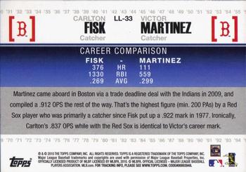 2010 Topps - Legendary Lineage #LL-33 Carlton Fisk / Victor Martinez Back