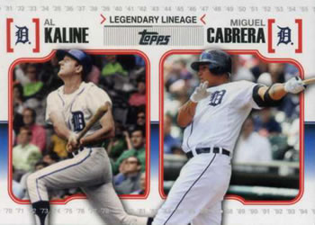 2010 Topps - Legendary Lineage #LL-35 Al Kaline / Miguel Cabrera Front