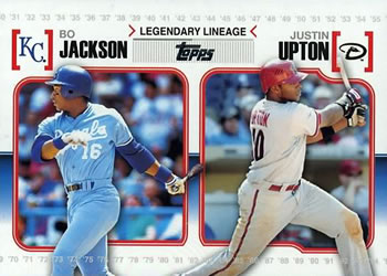 2010 Topps - Legendary Lineage #LL-44 Bo Jackson / Justin Upton Front