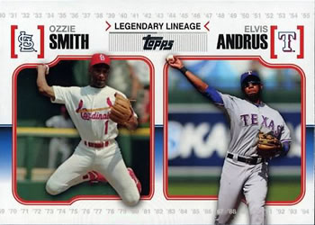2010 Topps - Legendary Lineage #LL-54 Ozzie Smith / Elvis Andrus Front