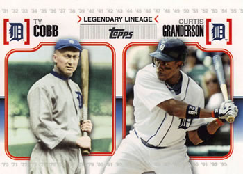 2010 Topps - Legendary Lineage #LL5 Ty Cobb / Curtis Granderson Front