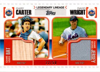 2010 Topps - Legendary Lineage Relics #LLR-CW Gary Carter / David Wright Front
