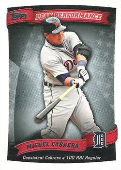 2010 Topps - Peak Performance #PP-35 Miguel Cabrera Front