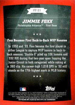 2010 Topps - Peak Performance #PP-21 Jimmie Foxx Back