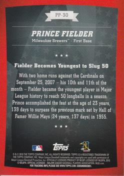 2010 Topps - Peak Performance #PP-30 Prince Fielder Back