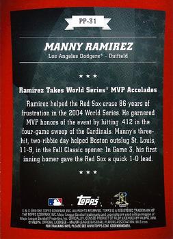 2010 Topps - Peak Performance #PP-31 Manny Ramirez Back