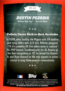 2010 Topps - Peak Performance #PP-43 Dustin Pedroia Back