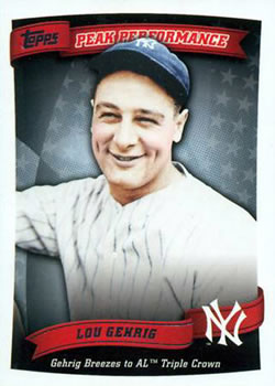 2010 Topps - Peak Performance #PP-12 Lou Gehrig Front