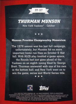 2010 Topps - Peak Performance #PP-97 Thurman Munson Back