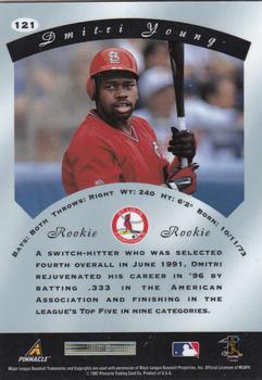 1997 Pinnacle Certified #121 Dmitri Young Back