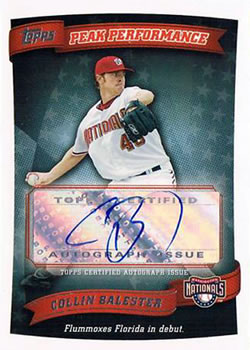 2010 Topps - Peak Performance Autographs #PPA-CB Collin Balester Front