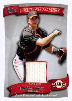 2010 Topps - Peak Performance Relics #PPR-BP Buster Posey Front