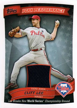 2010 Topps - Peak Performance Relics #PPR-CL Cliff Lee Front