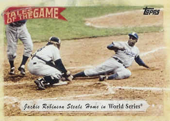 2010 Topps - Tales of the Game #TOG-5 Jackie Robinson Steals Home in World Series Front