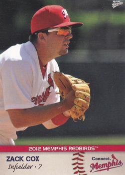 2012 MultiAd Memphis Redbirds #2 Zack  Cox Front