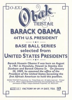 2009 TriStar Obak - Barack Obama #O-EX1 Barack Obama Back