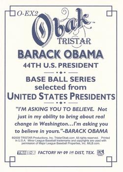 2009 TriStar Obak - Barack Obama #O-EX2 Barack Obama Back