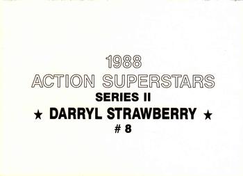 1988 Action Superstars (18 cards, unlicensed) #8 Darryl Strawberry Back
