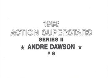 1988 Action Superstars (18 cards, unlicensed) #9 Andre Dawson Back