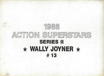 1988 Action Superstars (18 cards, unlicensed) #13 Wally Joyner Back