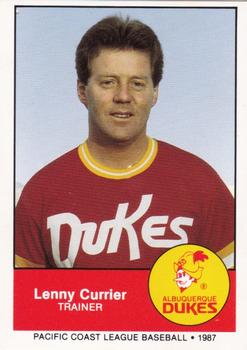 1987 Albuquerque Dukes Police #4 Lenny Currier Front