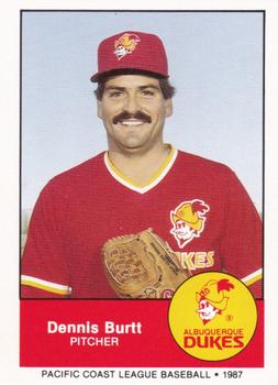 1987 Albuquerque Dukes Police #6 Dennis Burtt Front
