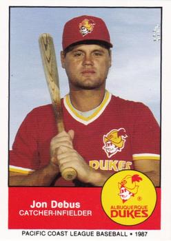 1987 Albuquerque Dukes Police #15 Jon Debus Front