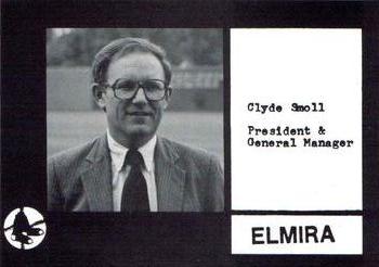 1987 Cain Elmira Pioneers Black #1 Clyde Smoll Front