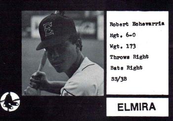 1987 Cain Elmira Pioneers Black #7 Robert Echevarria Front