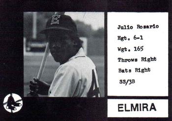 1987 Cain Elmira Pioneers Black #8 Julio Rosario Front