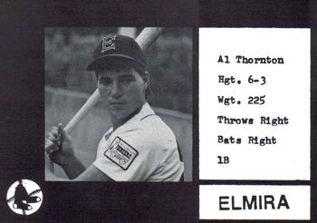 1987 Cain Elmira Pioneers Black #13 Al Thornton Front