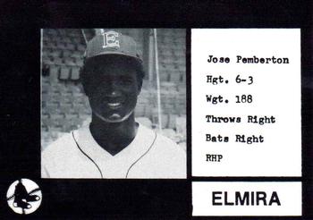 1987 Cain Elmira Pioneers Black #26 Jose Pemberton Front