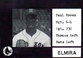 1987 Cain Elmira Pioneers Black #34 Paul Brown Front