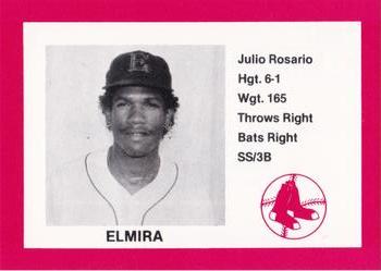 1987 Cain Elmira Pioneers Red #8 Julio Rosario Front