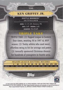 2014 Topps Triple Threads - Amethyst #100 Ken Griffey Jr. Back