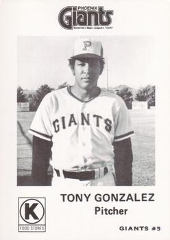 1975 Circle K Phoenix Giants #5 Tony Gonzalez Front