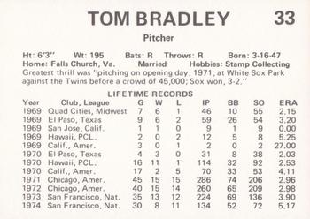 1975 Circle K Phoenix Giants #9 Tom Bradley Back