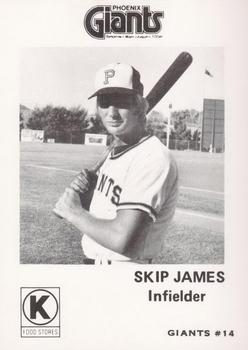 1975 Circle K Phoenix Giants #14 Skip James Front