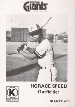 1975 Circle K Phoenix Giants #22 Horace Speed Front